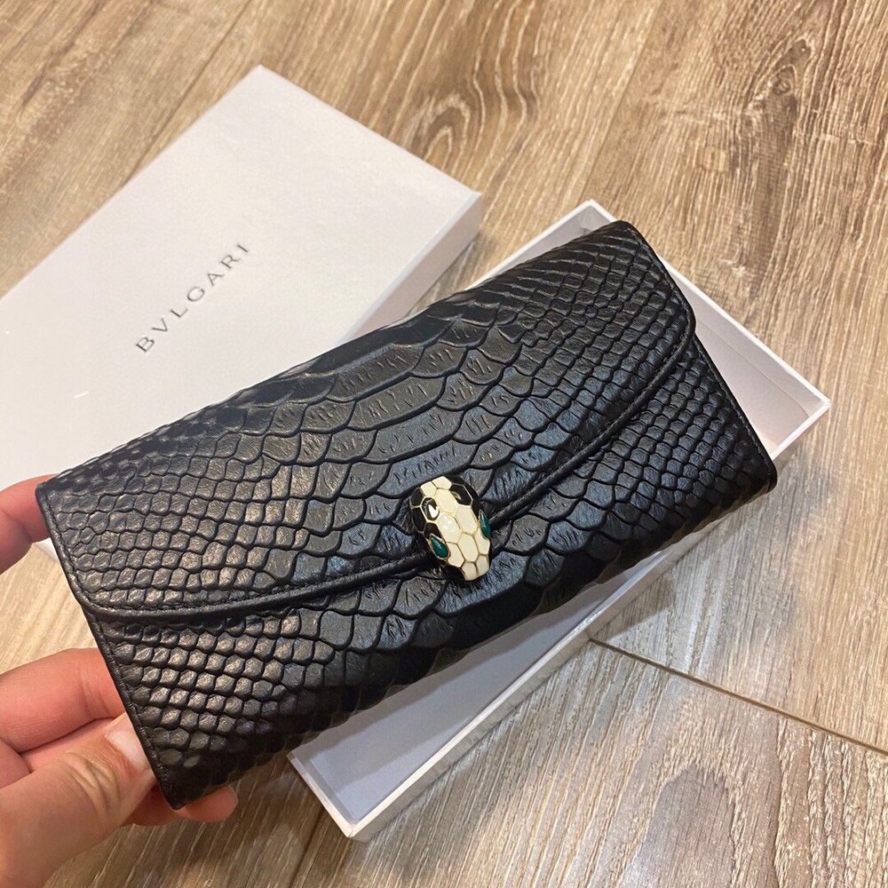 Bvlgari Serpenti Forever Python Skin Long Wallet View 2